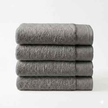 Imagem de Kit 4 Toalhas De Rosto Confort 100% Algodão 500 G/m2 Macia - NoBrand, 