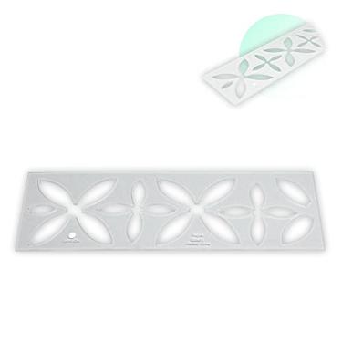 Imagem de Régua Quilting Flores Costura Criativa 24x8cm Patchwork