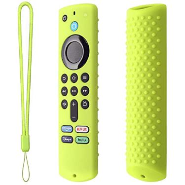 Imagem de Aeihevo Capa remota compatível com Fire-TV-Stick 4K Max/3ª geração | controle remoto silicone macio | Capa protetora luminosa à prova choque com cordão para Fire-TV-Stick 4K Max (10 cores)