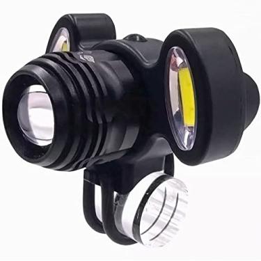 Imagem de Farol Lanterna Bike 3 Focos Led Com Zoom Recarregável T6 720 Luuk Young