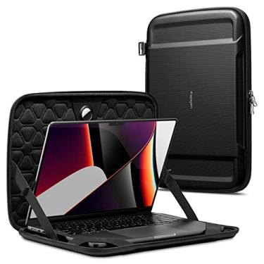 Imagem de Spigen Rugged Armor Pro Capa protetora rígida para laptop compatível com o novo MacBook Air de 13 polegadas M3 / MacBook Pro de 14 polegadas M3 / M3 Pro / M3 Max (2023) e M2 Pro / M2 Max - Preto