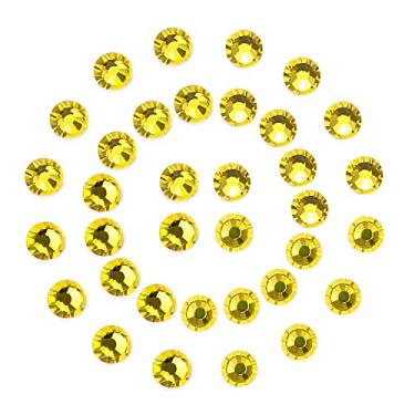 Imagem de 1440 peças de strass de cristal amarelo limão, pedras preciosas de vidro para maquiagem facial de unhas, artesanato, decoração de roupas - (SS20, 4,8 mm, amarelo limão)
