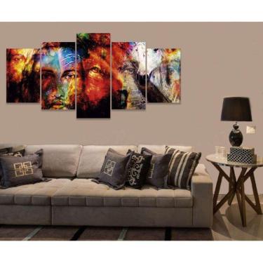 Imagem de Quadro Decorativo Sala Quarto Escritório Jesus e Animais
