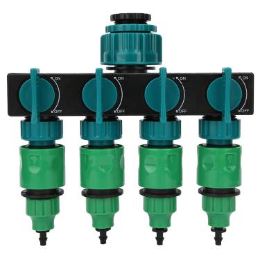 Imagem de Pilipane Divisor de mangueira de jardim,resistente, divisor de mangueira de água, divisor de torneira de mangueira de jardim de 4 vias com encaixe de irrigação de conector rápido de 10 x 0,6 cm