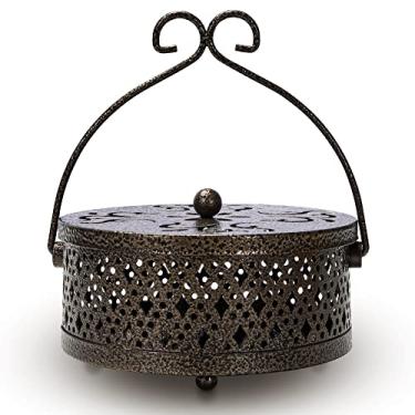 Imagem de MyLifeUNIT Suporte de bobina de mosquito, retrô portátil incenso de mosquito para casa e acampamento, Bronze, 6 x 3-1/2 x 3-1/2 inch / 15.5 x 8.5 x 8.5 cm