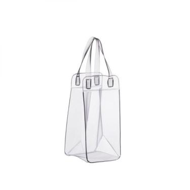 Imagem de Bolsa PVC Transparente para gelo e 1 garrafa 11X34X11cm