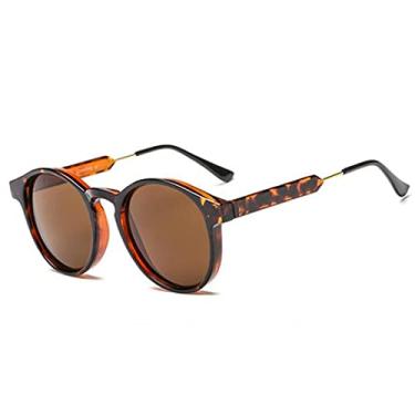 Imagem de Óculos de Sol Feminino Design Verão Vintage Redondo Viagem Óculos de Sol Masculino Óculos de Sol Feminino Exterior UV400, Castanho, Outros