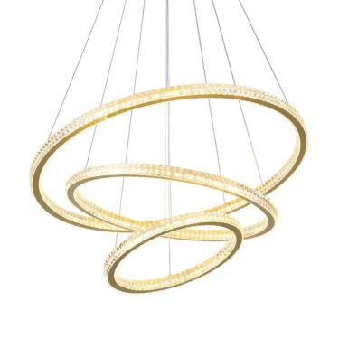 Imagem de Lustre Pendente Skylight Saturno 3356 Dourado Led Bivolt