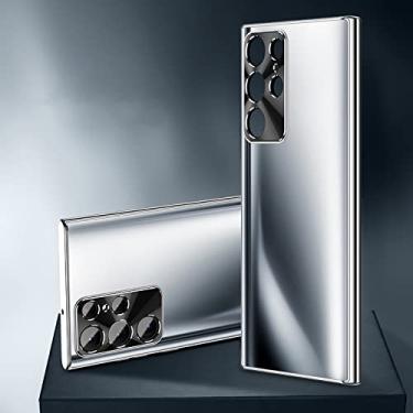 Imagem de Capa de metal Cermet para Samsung Galaxy S22 Ultra Capa protetora de lente de câmera Samsung Original Color 3D para Galaxy S22 plus Capa de telefone, Prata, para Galaxy S22