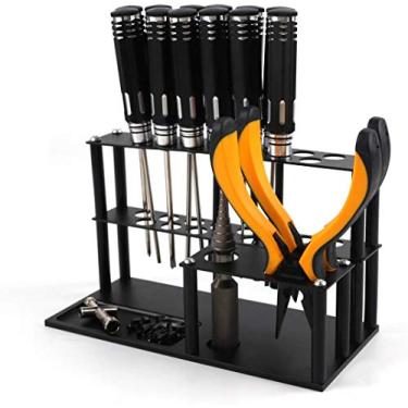 Imagem de Suporte organizador de chave de fenda para chave de fenda hexagonal, kit de ferramentas de controle remoto, 18 furos