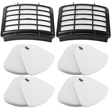 Imagem de 2 filtros Hepa 4 filtros de espuma para aspirador de pó para Shark Navigator Lift-Away NV350, NV351, NV352, NV355, NV356E, NV357, NV360, NV370, NV391, UV440, UV490, UV540, substitui diretamente XFF350 XHF350
