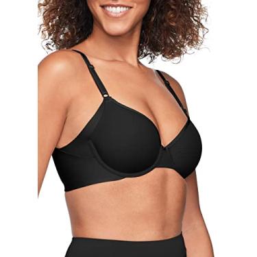 Imagem de Warner's Sutiã feminino sem efeitos colaterais de malha leve com aro levemente forrado, Preto, 36D