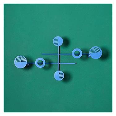 Imagem de KIZQYN Ganchos de casaco pendurado na parede Rack de casaco luz de luxo loja de roupas de ferro decoração de parede rack de casaco personalidade criativa cabide de casaco montado na parede (cor: latão)