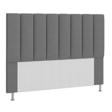 Imagem de Cabeceira Estofada Cama Box Casal 140 Cm Cinza