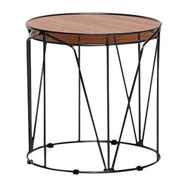 Imagem de Mesa de Canto Decorativa Solimões Base Preta - Gran Belo