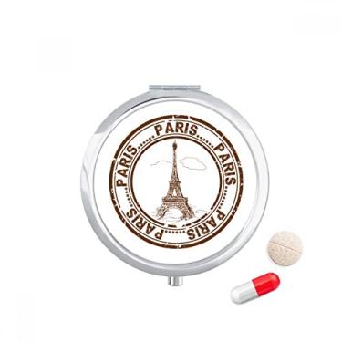 Imagem de Paris França — Caixa de comprimidos clássica da Torre Eiffel com bolso para remédios