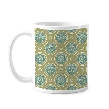Imagem de Caneca de cerâmica com estampa decorativa de repolho verde e porcelana para café