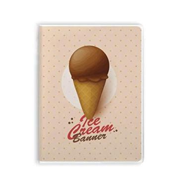 Imagem de Diário de capa macia para pasta de sorvete marrom chocolate
