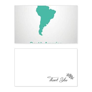 Imagem de Mapa de ilustração verde da América do Sul cartão de agradecimento aniversário saudação casamento agradecimento
