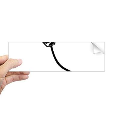 Imagem de DIYthinker Cabo de carregamento de plugue preto padrão retangular adesivo para janela de notebook