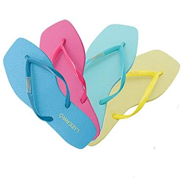 Imagem de Kit 4 Pares Chinelos De Dedo Femininos Bico Quadrado Moda Rastetinha (37/38)