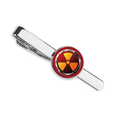 Imagem de Logotipo Radioativo Substâncias Advertência Gravata Clip Bar Presente Homem Empresarial