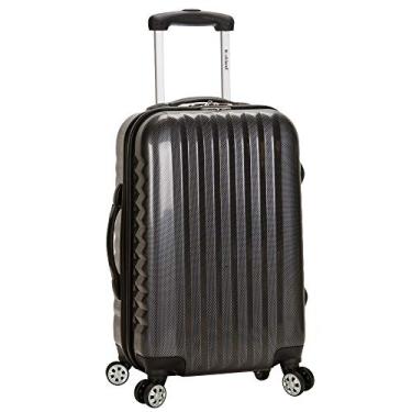 Imagem de Rockland Mala de rodinha expansível Melbourne Hardside, Carbono, Carry-On 20-Inch, Melbourne Mala expansível com rodas giratórias