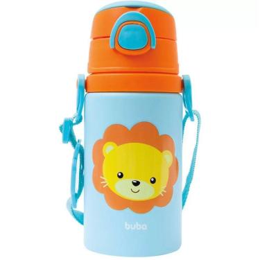 Imagem de Garrafa Infantil CANUDO RETRÁTIL +3 anos BUBA DINOSSAURO