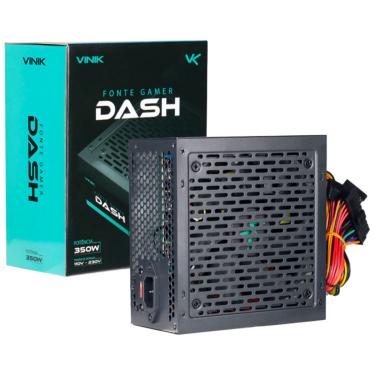 Imagem de Fonte Gamer 350W ATX Vinik Dash, Bivolt Manual, Preto - VFG350WP