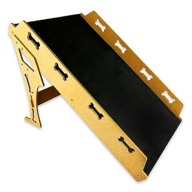Imagem de Rampa Para Cachorro E Pet Antiderrapante Ajustável Regulável MDF Para Cama e Sofá
