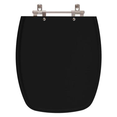 Imagem de Assento Sanitario Poliester Primula Plus Preto para vaso Fiori