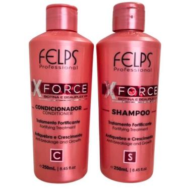 Imagem de Shampoo E Condicionador X-Force Felps Força Brilho Movimento Para Cabe