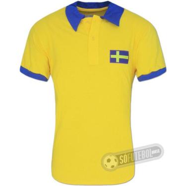 Imagem de Camisa Suécia 1958 - Modelo I - Liga Retrô