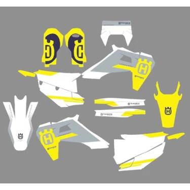 Imagem de Decalques personalizados adesivos gráficos adequados para 2023 2024 2025 husqvarna TC TX FC FX e 2024 2025 2026 TE FE 150 200 250 300 350 400 450