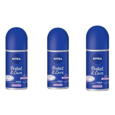Imagem de Desodorante Rollon Nivea Protect E Care 50 Ml - Kit C/3un Desodorante rollon nivea protect e care 50 ml - kit c/3un