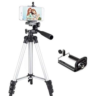 Imagem de Tripé De Alumínio P/Câmera e Celular 1.02m Telescópico