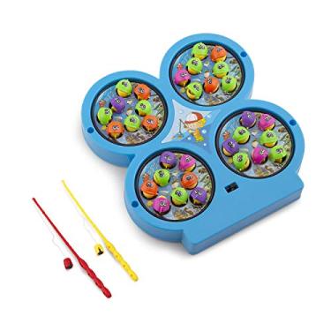 Imagem de Polibrinq Jogo de Pescaria Legal 32 Peixes de Brinquedo Lago Giratório - 9024, Azul