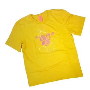 Imagem de Camiseta Colcci Feminina Básica Being A Muse (BR, Alfa, M, Regular, Amarelo Sun Glow)