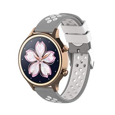 Imagem de Hoopyeecase pulseira de relógio Compatível para TicWatch E3, Suave Bicolor 20mm silicone esporte assistir banda para TicWatch E3 / TicWatch GTH/TicWatch E/TicWatch 2 Smart Watch