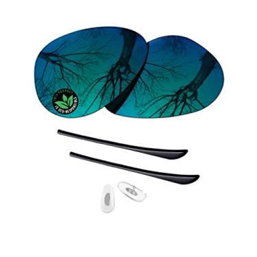 Imagem de Raydi Lentes de reposição de policarbonato e kits de borracha para óculos de sol RayBan Aviator RB3025 58 mm - verde esmeralda espelhado - polarizado