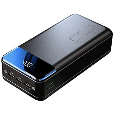 Imagem de 40000mAh Power Bank USB C Bateria com display LED Tipo C Carregador portátil Powerbank de carregamento rápido compatível com smartphones e tablets(Size:Preto,Color:40000Mah)