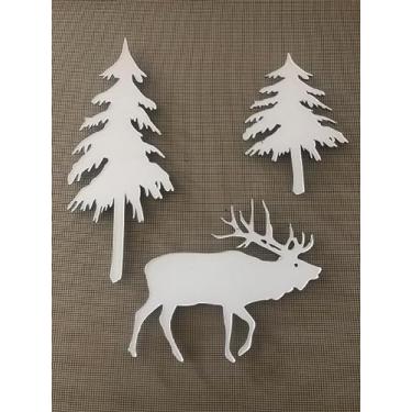 Imagem de DCentral® ELK Ímãs de tela de segurança flexíveis: dupla face. Branco brilhante mais fácil de ver dia e noite. Decorativo. Ajuda a parar de entrar nas telas, tamanho L 23 cm x C 23 cm