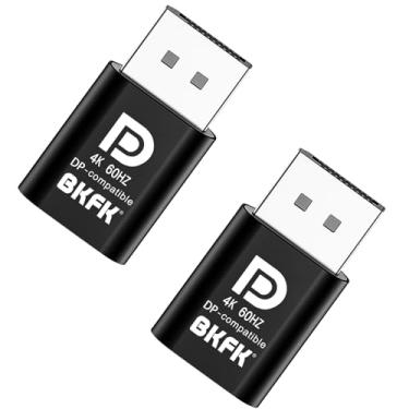 Imagem de BKFK Plugue fictício sem cabeça DisplayPort 4K - suporta dongle emulador EDID 1080p-240Hz 60Hz para mineração de criptografia, servidores remotos e desktops virtuais (DP-4K-2P)