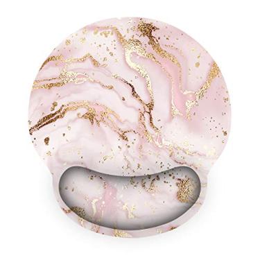 Imagem de ARTSO Mouse pad ergonômico com gel de apoio de pulso, base de borracha antiderrapante para computador, computador, laptop, mulheres, homens, mousepad para casa, escritório, jogos, trabalho fácil de