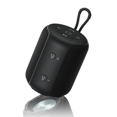 Imagem de Bobtot Alto-falante Bluetooth portátil para estante de livros, alto-falante sem fio 25H Playtime Bluetooth para chuveiro, impermeável, ao ar livre, alto-falante TWS para festas em casa