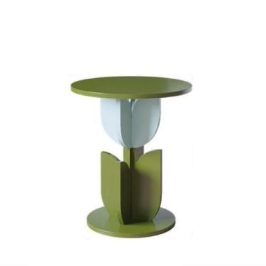 Imagem de Mesa de centro nórdica minimalista de luxo com armazenamento azul (madeira)