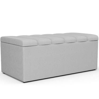Imagem de Calçadeira Recamier Baú Solteiro 100X50 Cm Cinza