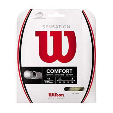 Imagem de Wilson Conjunto de cordas de tênis Sensation 17, branco