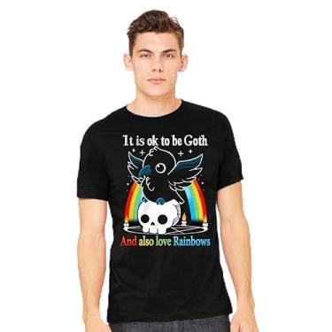 Imagem de TeeFury - Be Goth - Camiseta masculina animal, Azul marino, GG
