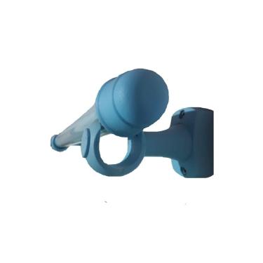 Imagem de Kit varão 2,00 metros para cortina 28mm azul bebê